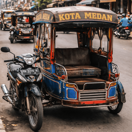 Becak Motor Medan Transportasi Khas yang Praktis,Murah,dan Nyaman
